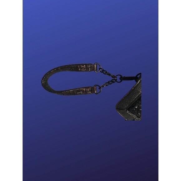 SIMPLY VERA/VERA WANG “Miranda” Sequin Clutch Handbag Purse, BRONZE/BLACK, NWOT - Picture 4 of 10